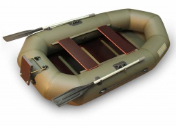 Гребная лодка с навесным транцем ВУД 2 Д с вклеенным надувным дном
