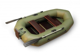 Гребная лодка с навесным транцем ВУД 2 Е с вклееным надувным дном